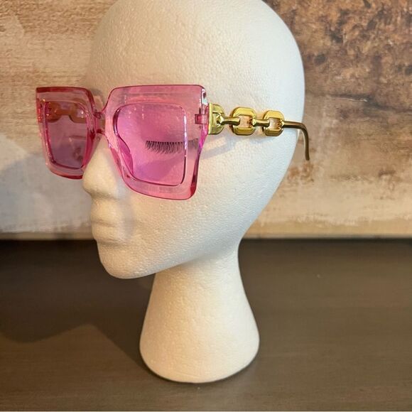 Oversized Pink Square Sunglasses - Picture 1 of 4